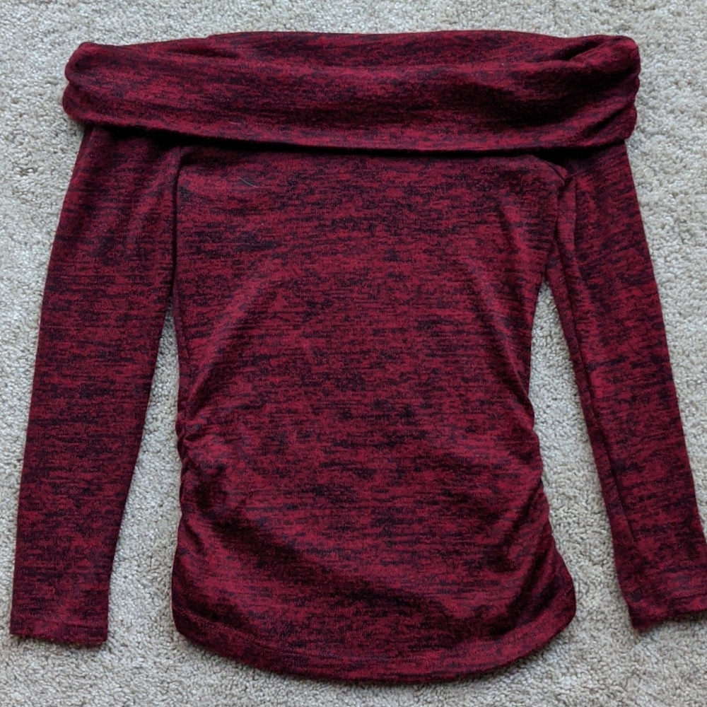 Maroon / Red Off the Shoulder Top
